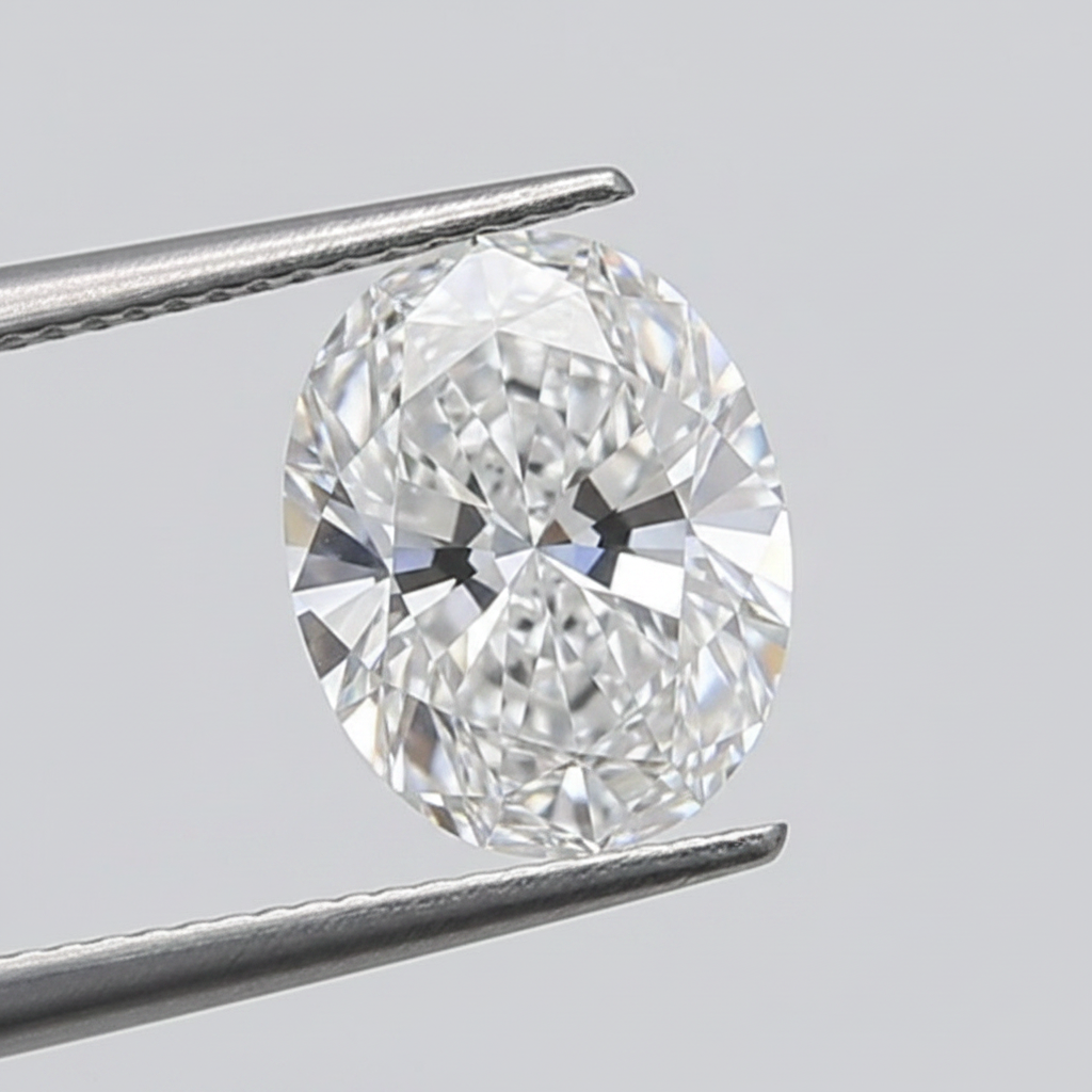 1,04 karaat ovale laboratorium-gegroeide diamant, VS1/E