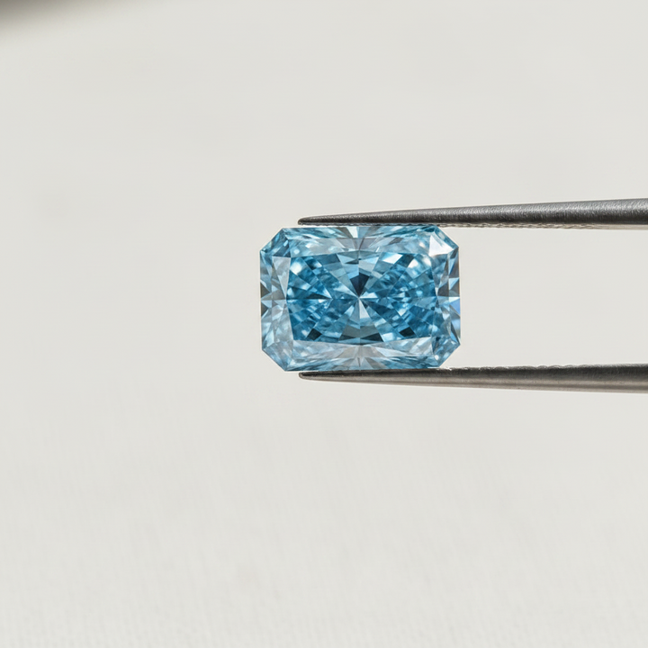 1,04 karaat stralende laboratoriumgekweekte diamant, VS1/fancy levendig blauw