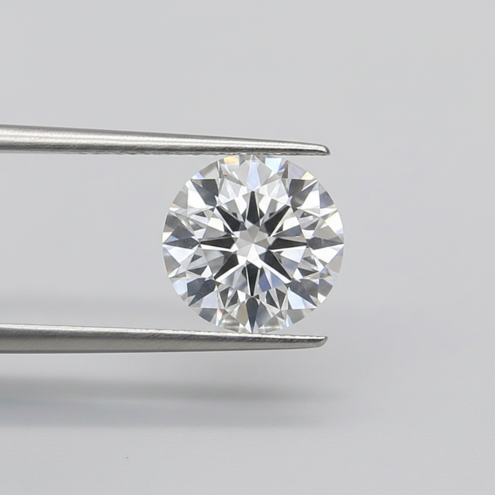 Diamante redondo cultivado em laboratório de 1,04 quilates, VS1/D