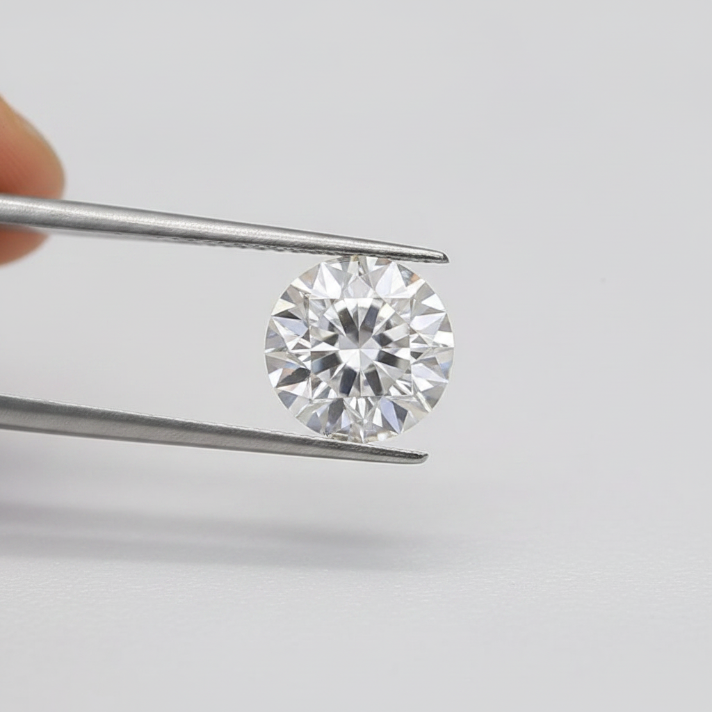 1,04 karaat ronde laboratorium-gegroeide diamant, VVS2/D