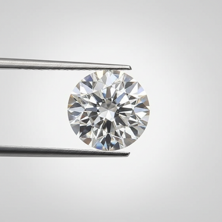 Diamante redondo cultivado em laboratório de 1,04 quilates, VVS2/D