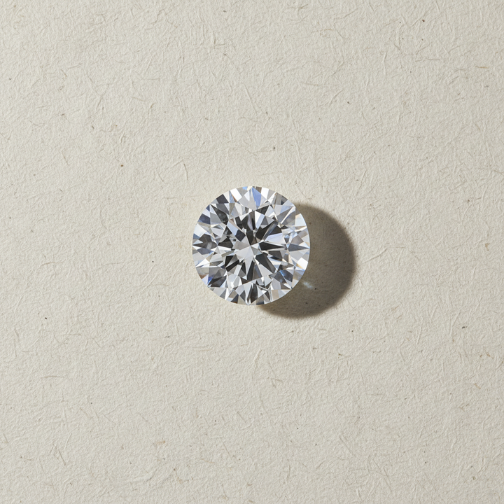 Diamante redondo cultivado em laboratório de 1,04 quilates, VVS2/D