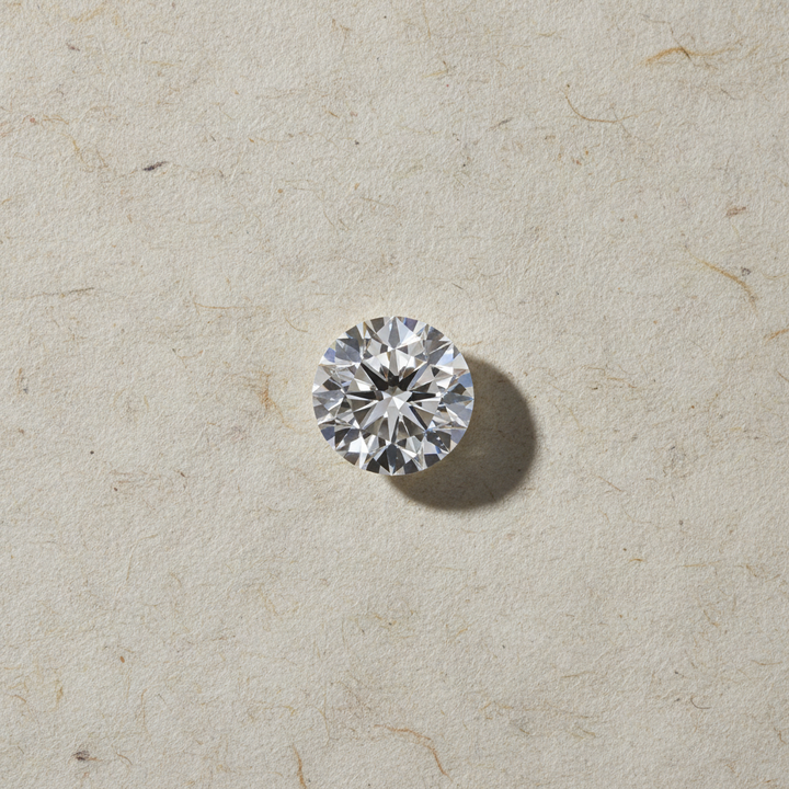 Diamante redondo cultivado em laboratório de 1,04 quilates, VVS2/D