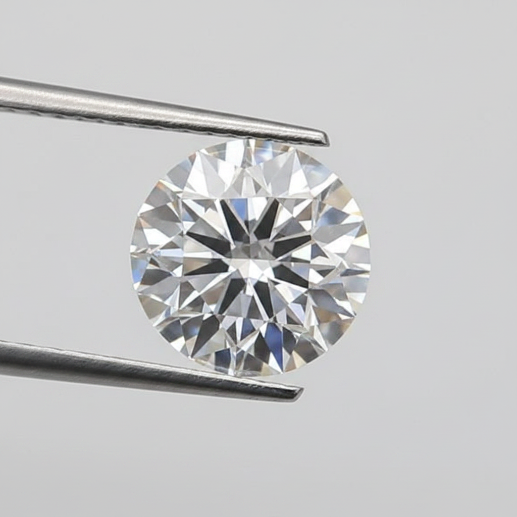 Diamante redondo cultivado en laboratorio de 1,04 quilates, VVS2/E