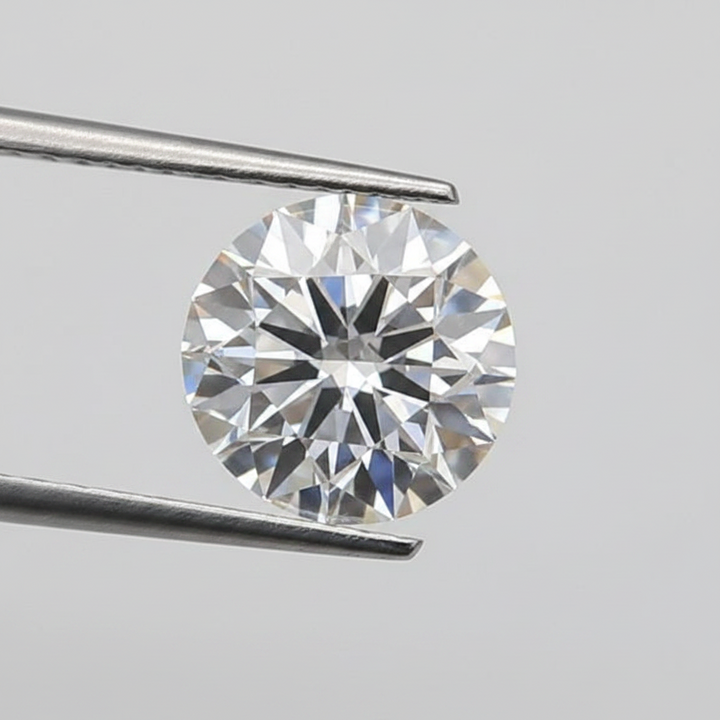 Diamante redondo cultivado en laboratorio de 1,04 quilates, VVS2/E