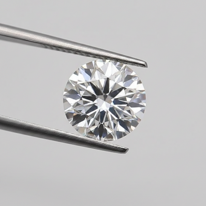 1,04 karaat ronde lab-gegroeide diamant, VVS2/E