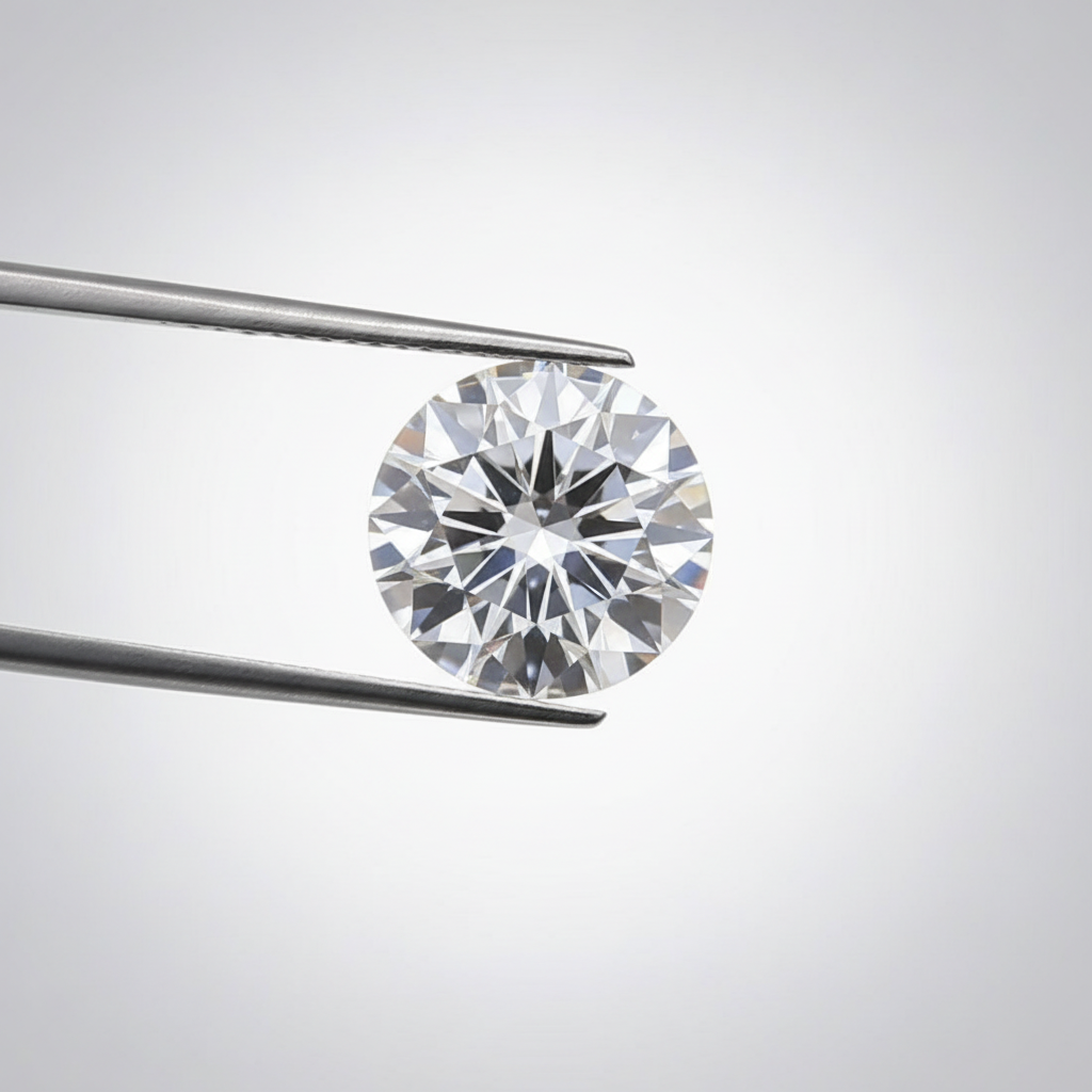 1,04 karaat ronde lab-gegroeide diamant, VVS2/E