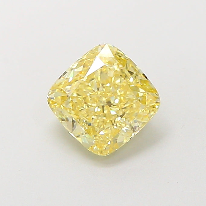 1,05 karaat kussen gemodificeerde Lab Grown Diamond VVS2 Fancy Intense Yellow