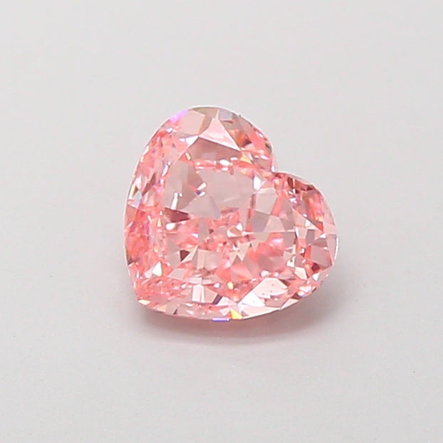 1.05 Carat Heart Cut Lab Grown Diamond VVS2Fancy Vivid Pink