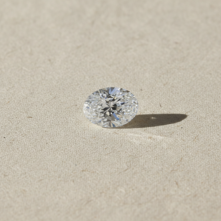 1,05 karaat ovaal geslepen laboratoriumdiamant, VS1/D