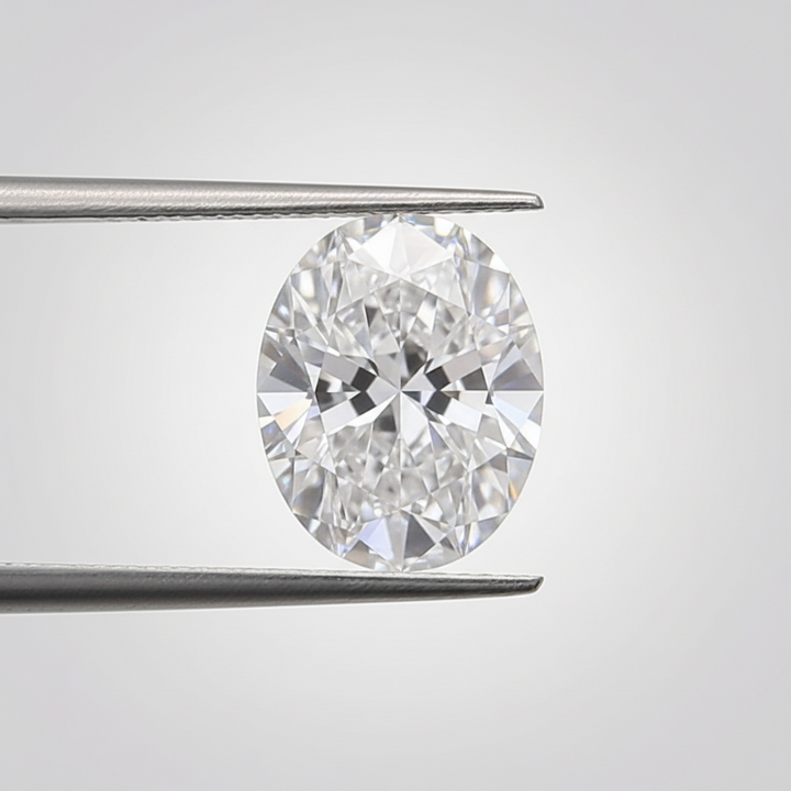 1,05 karaat ovaal geslepen laboratoriumdiamant, VS1/D