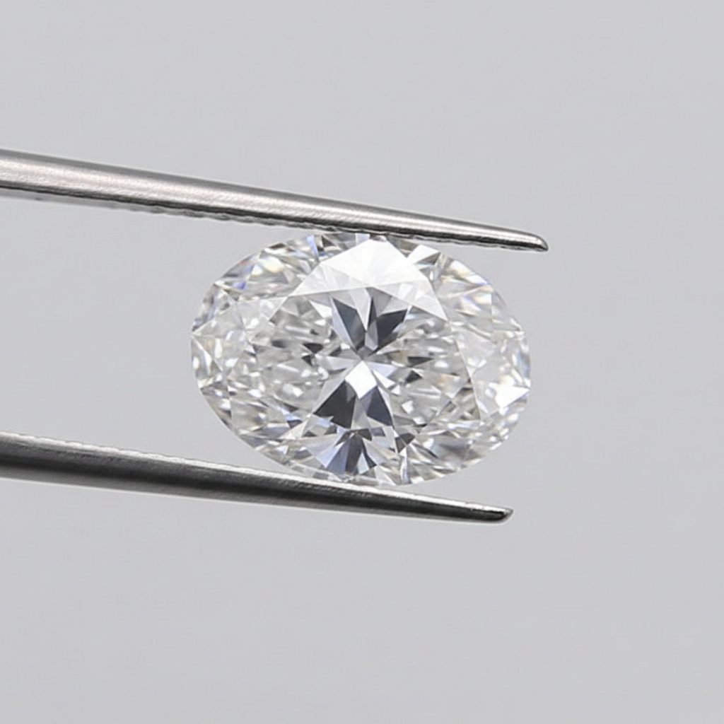 1,05 karaat ovaal geslepen laboratoriumdiamant, VS1/D
