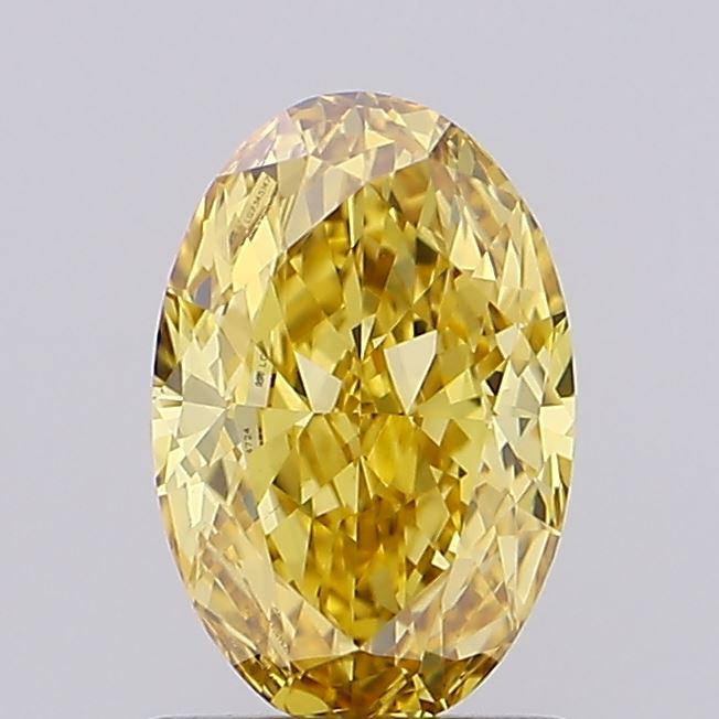 1,05 karaat ovale lab-grown diamant VS1 fancy intens geel