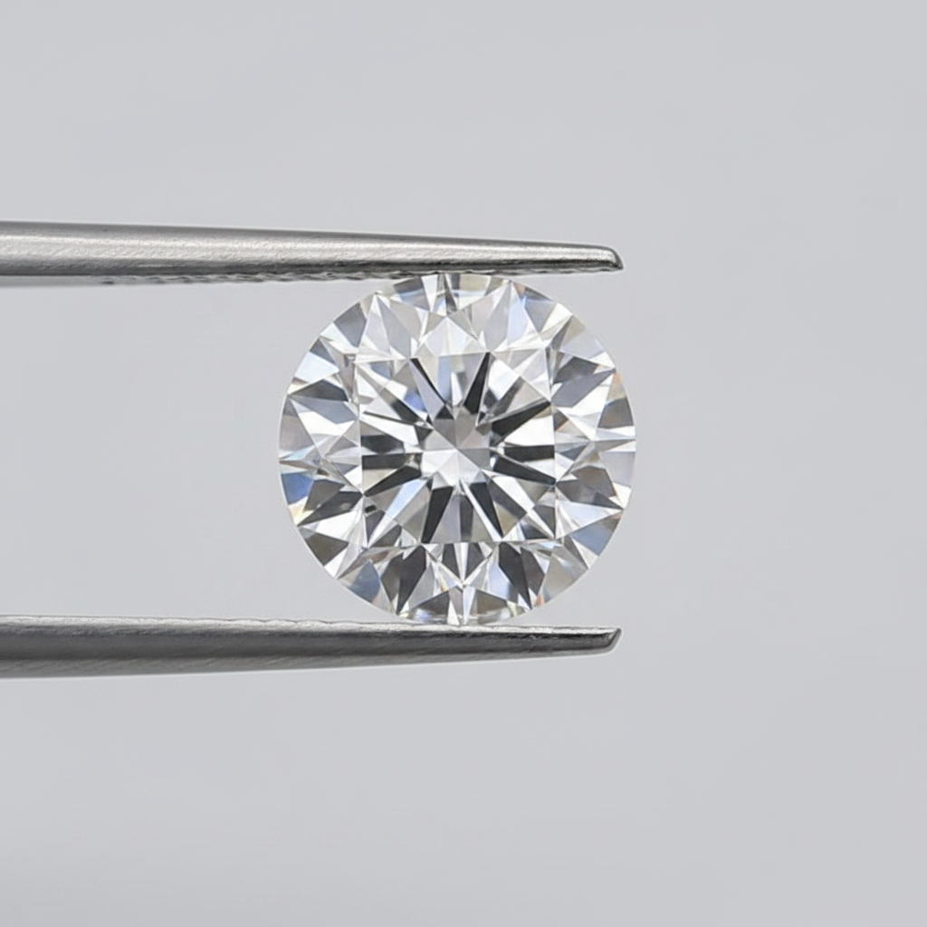 1,05 karaat ronde laboratoriumgekweekte diamant, IF/E