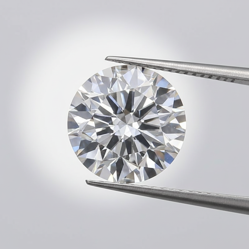 1,05 karaat ronde laboratoriumgekweekte diamant, IF/E