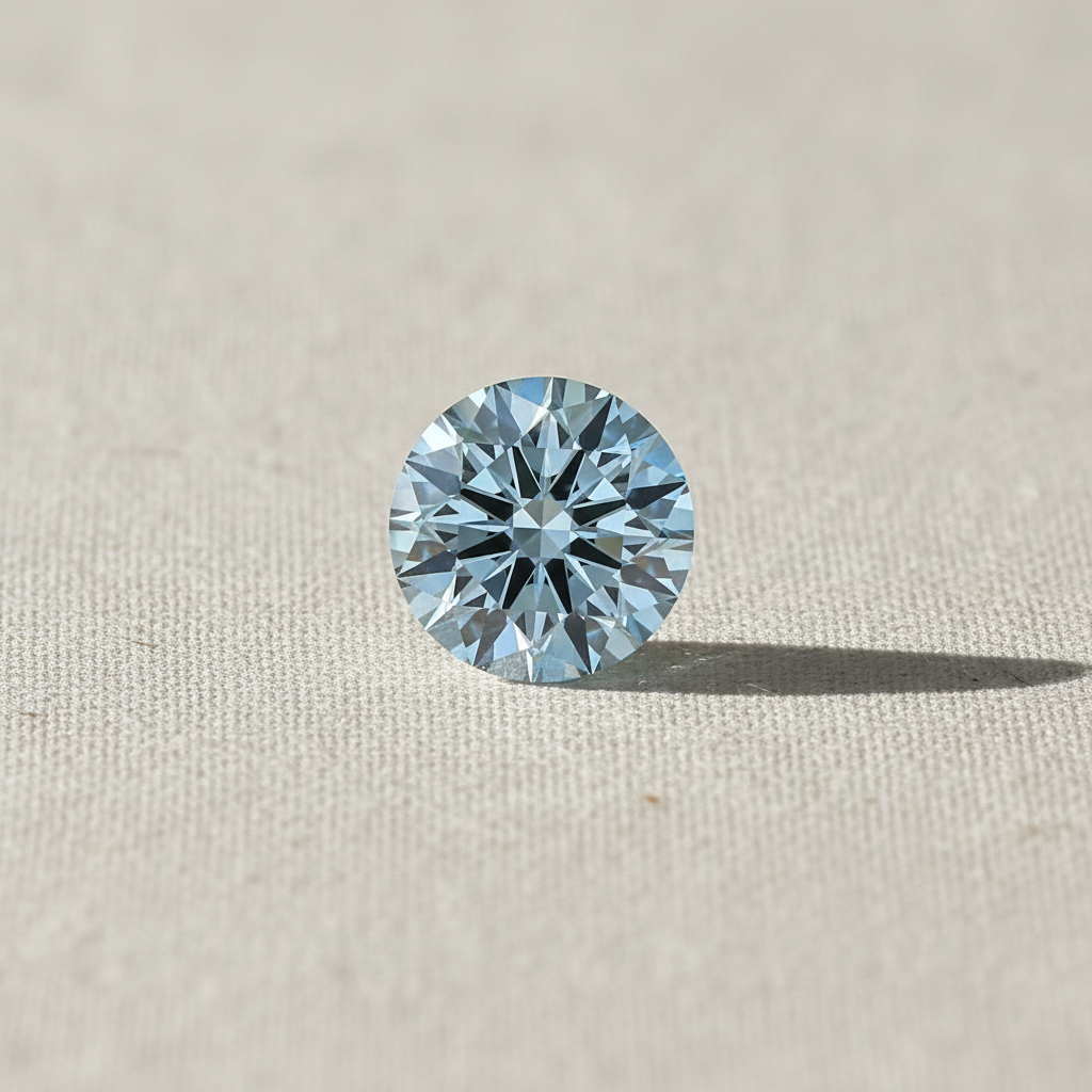 1.05 Ct Fancy Vivid Blue Round Cut Lab Grown Diamond VVS2 IGI Certified