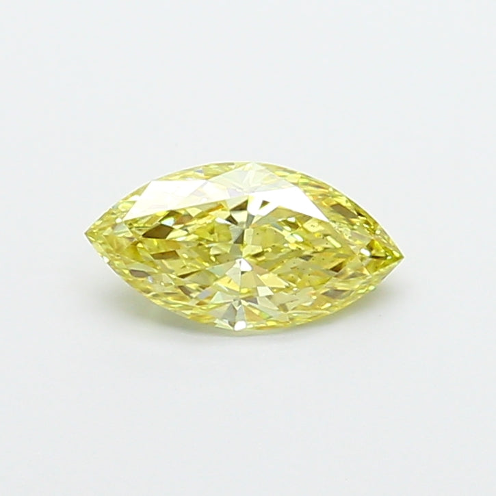 1.06 Carat Marquise Cut Lab Grown Diamond VS2Fancy Intense Yellow