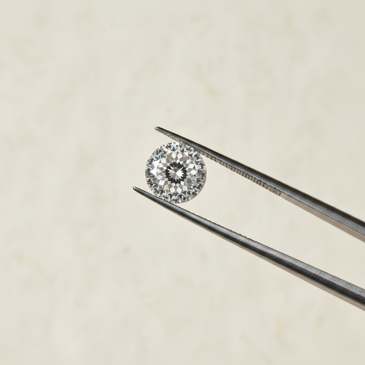 Diamante cultivado em laboratório com lapidação portuguesa de 1,06 quilates, VVS2/E