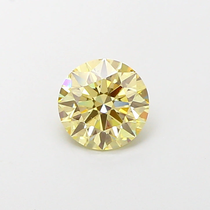 1.06 Carat Round Lab Grown Diamond VS2 Fancy Light Yellow