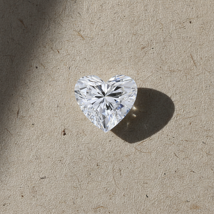 1.07 Carat Heart Cut Lab Grown Diamond VS2 D Color IGI Certified
