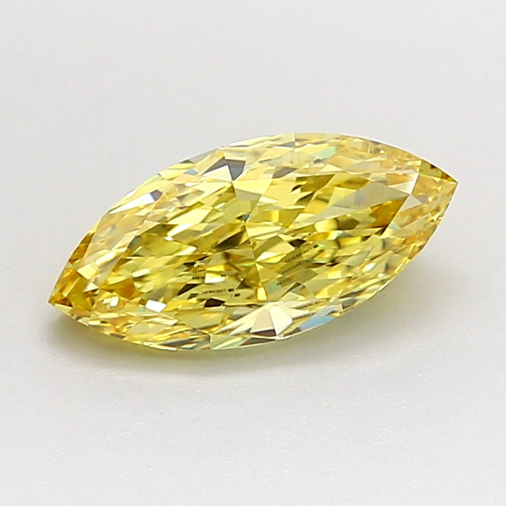1.07 Carat Marquise Cut Lab Grown Diamond VVS2Fancy Intense Yellow