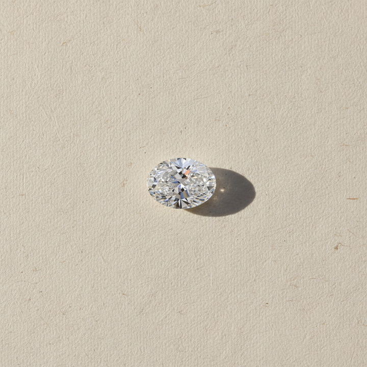 1,07 karaat ovaal geslepen laboratoriumdiamant, VS2/D