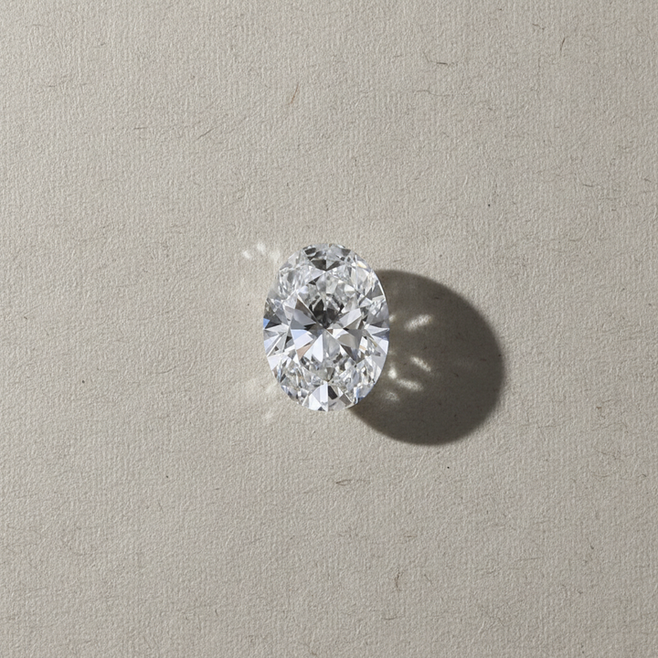 1,08 karaat ovaal geslepen laboratoriumdiamant, VVS1/D