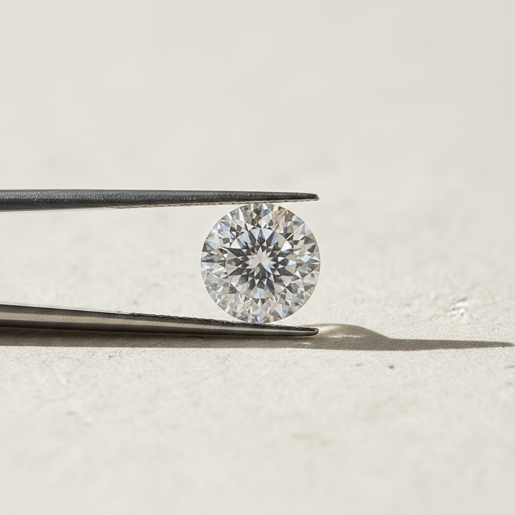 Diamante cultivado em laboratório com lapidação portuguesa de 1,08 quilates, VS1/D