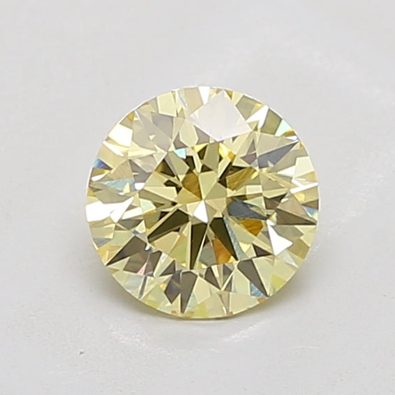 Diamante redondo cultivado en laboratorio de 1,08 quilates VS1 amarillo elegante