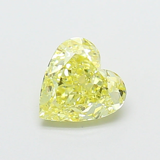 1.09 Carat Heart Cut Lab Grown Diamond VS2Fancy Intense Yellow
