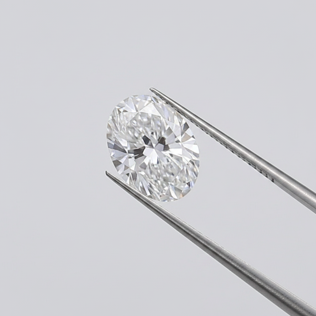1,09 karaat ovaal geslepen laboratoriumdiamant, VVS1/D
