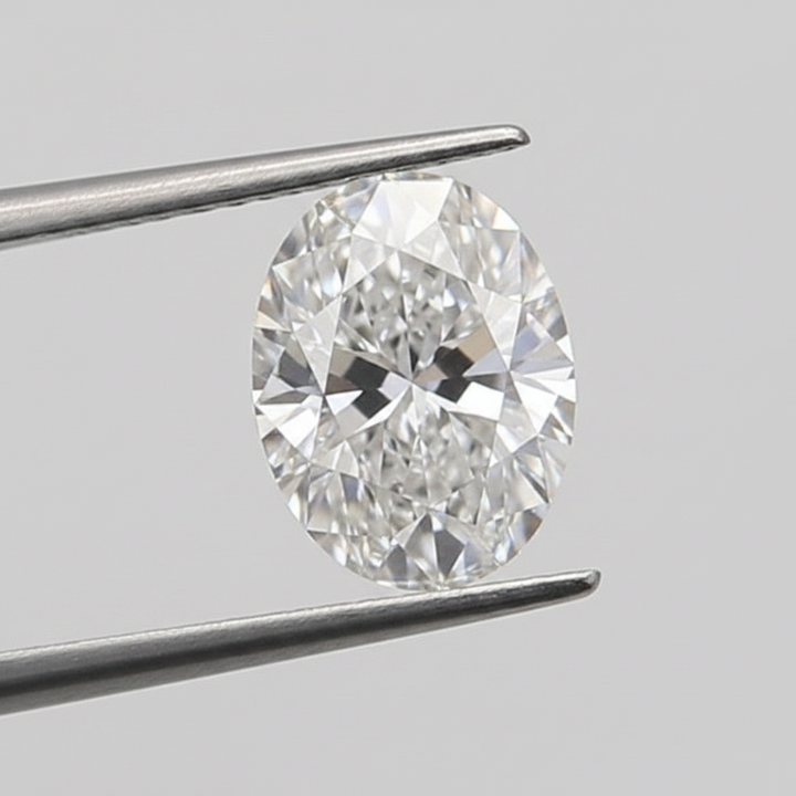 1,0 karaat ovaal geslepen laboratoriumdiamant, VS1/D