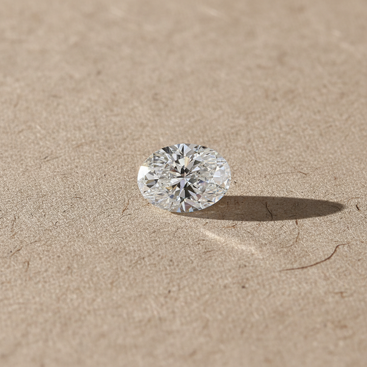 1,0 karaat ovaal geslepen laboratoriumdiamant, VS1/D
