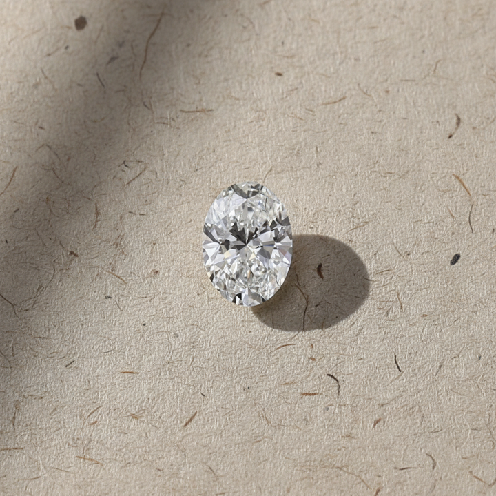 1,0 karaat ovaal geslepen laboratoriumdiamant, VVS1/D