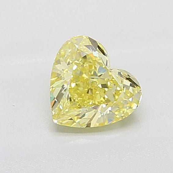 1.10 Carat Heart Cut Lab Grown Diamond VVS2Fancy Intense Yellow