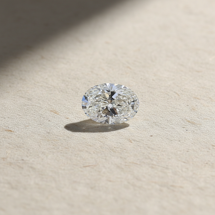 1,11 Karat ovaler, im Labor geschliffener Diamant, SI1/F