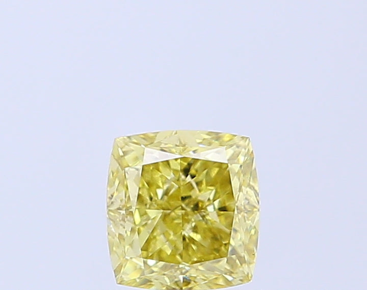 1,13 karaat kussen gemodificeerde lab-grown diamant VS1 fancy intens geel