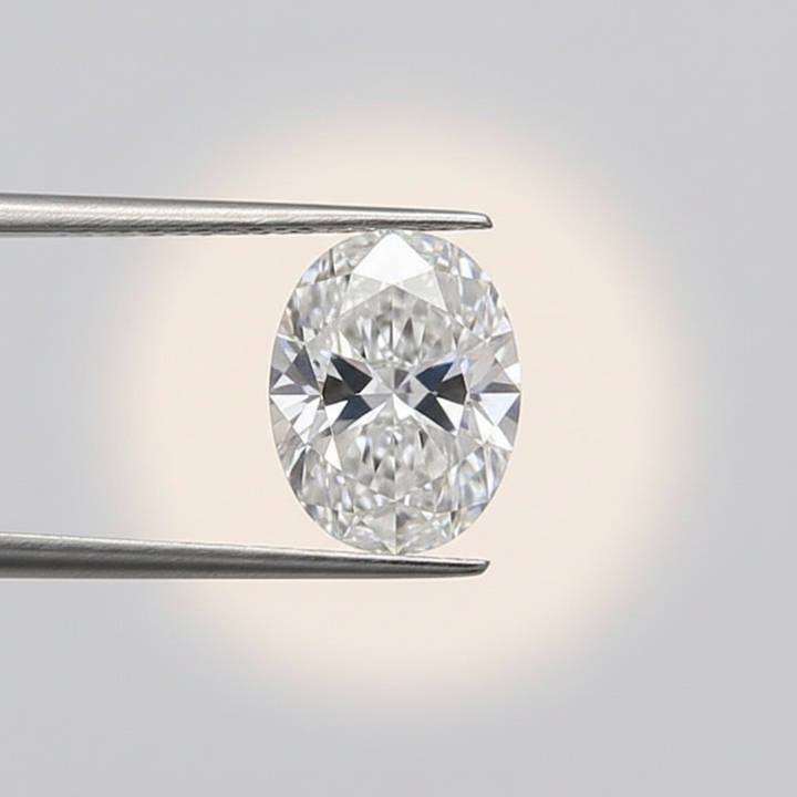 1,13 karaat ovaal geslepen laboratoriumdiamant, VVS2/F