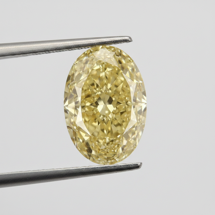 1,16 Karat ovaler, im Labor geschliffener Diamant, VVS2/Fancy Intense Yellow