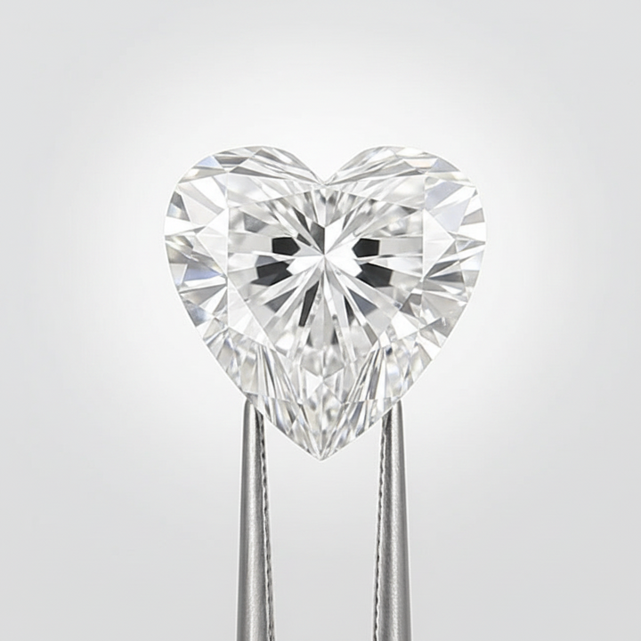 1.20 Carat D Color VS1 Heart Shape CVD Lab Grown Diamond IGI Certified
