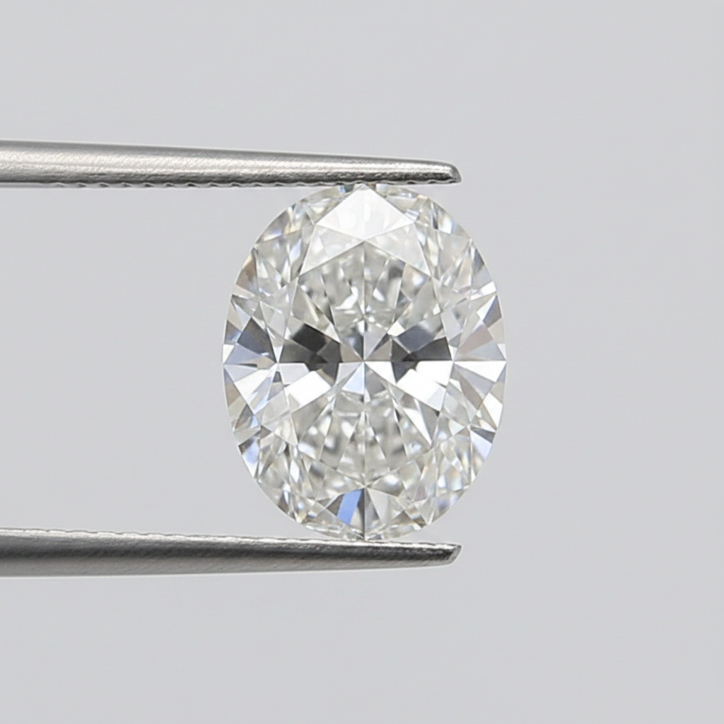 1,22 karaat ovaal geslepen laboratoriumdiamant, VS2/E