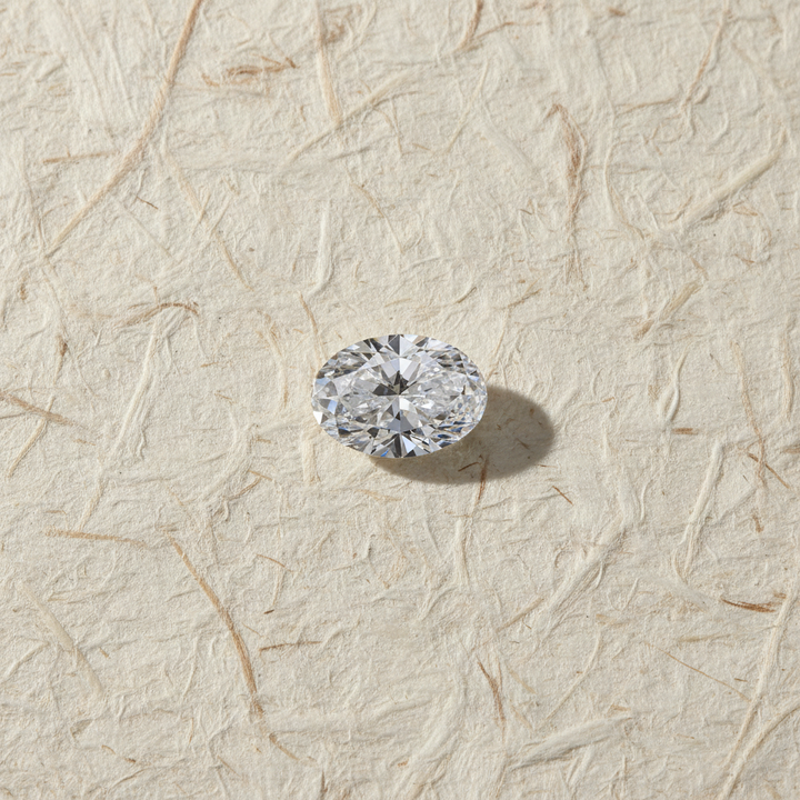 1,23 karaat ovaal geslepen laboratoriumdiamant, VVS1/G