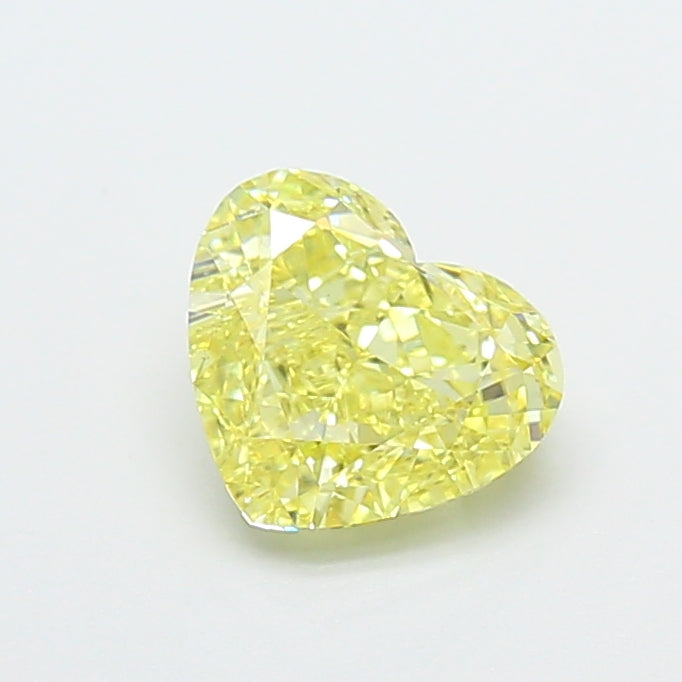 1.28 Carat Heart Cut Lab Grown Diamond VS1Fancy Intense Yellow
