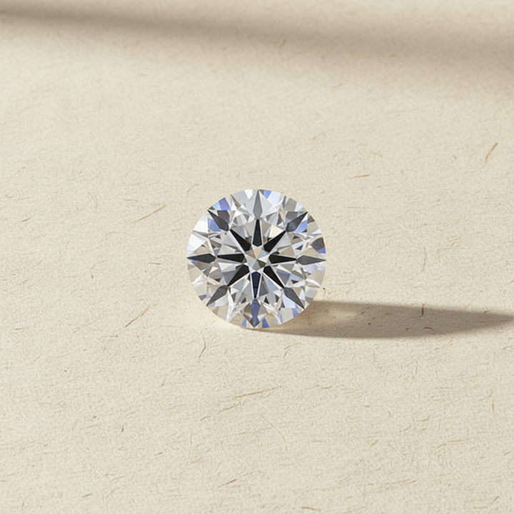 1,30 karaat ronde laboratorium-gegroeide diamant, SI1/E