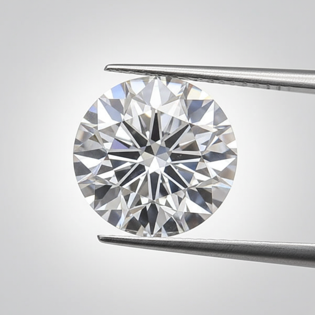 1,30 karaat ronde laboratorium-gegroeide diamant, SI1/E