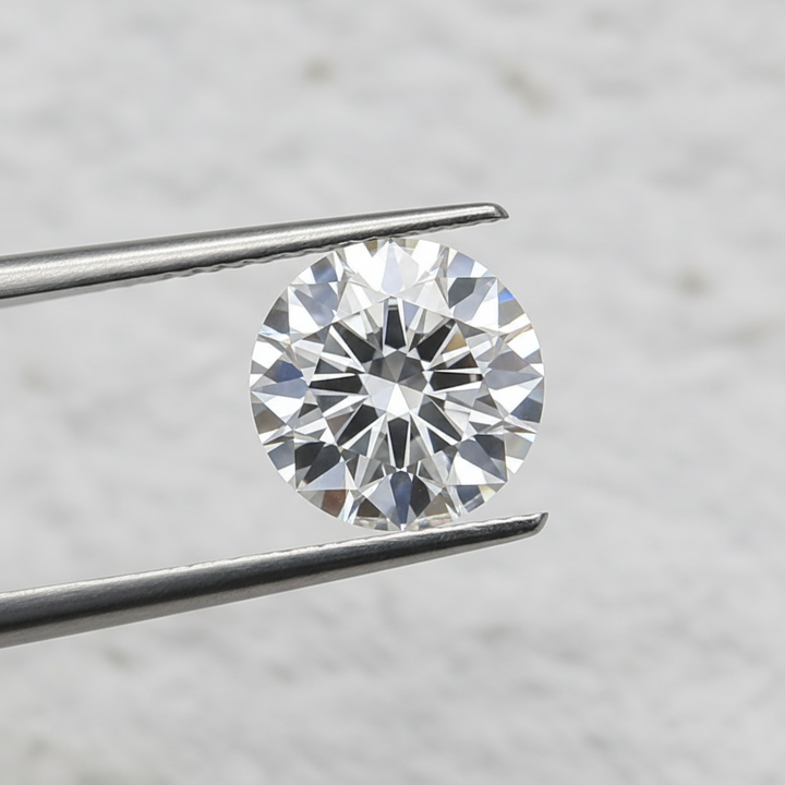 1,33 karaat ronde laboratorium-gegroeide diamant, SI1/E