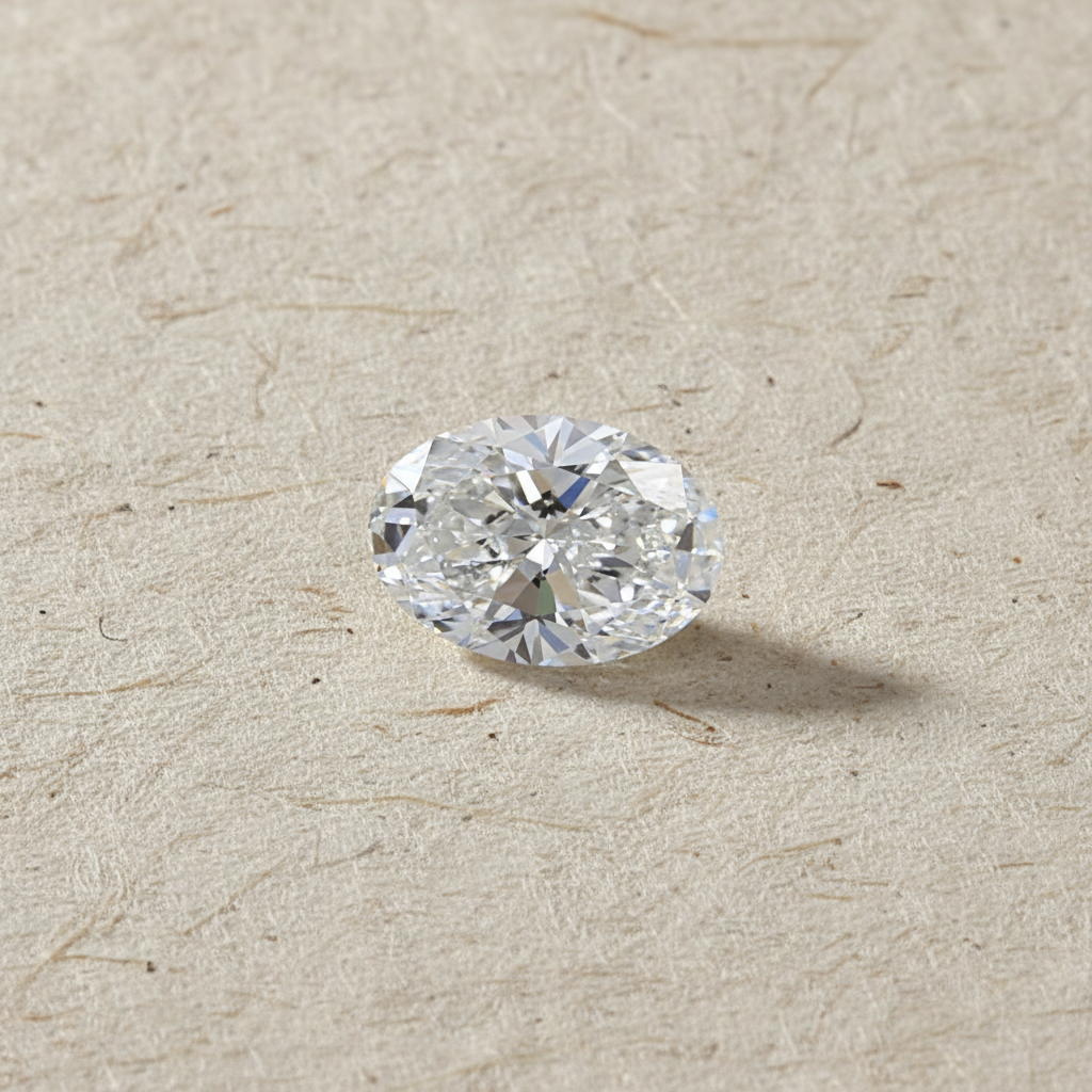 1.34 Carat Oval Cut E VS2 HPHT Lab Grown Diamond