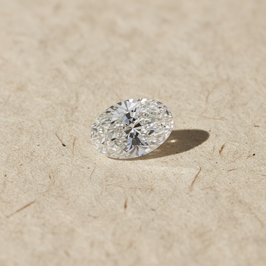 1.37 Carat Oval Cut F VVS2 CVD Lab Grown Diamond