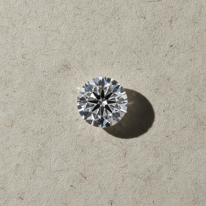 1,37 karaat ronde lab-gegroeide diamant, VS1/F