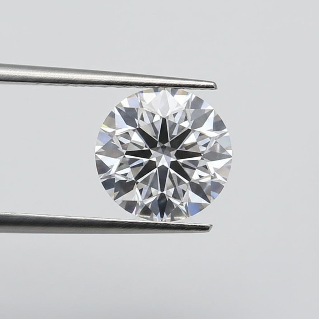 1,37 karaat ronde lab-gegroeide diamant, VS1/F